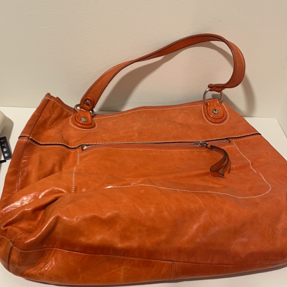 Well loved orange Coach bag - Picture 6 of 16